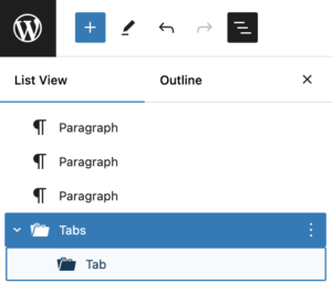 Screen shot of document overview